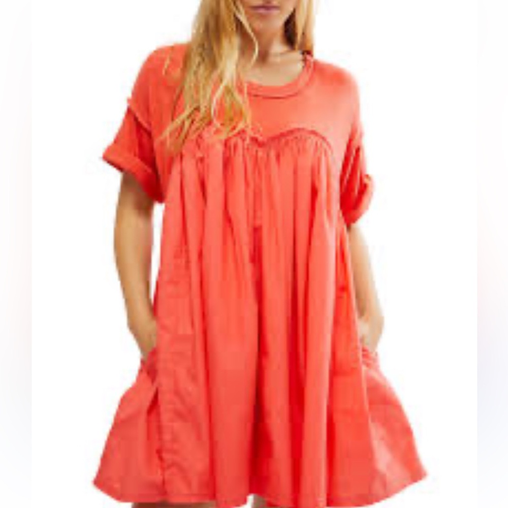 Free People Coral Mini Dress